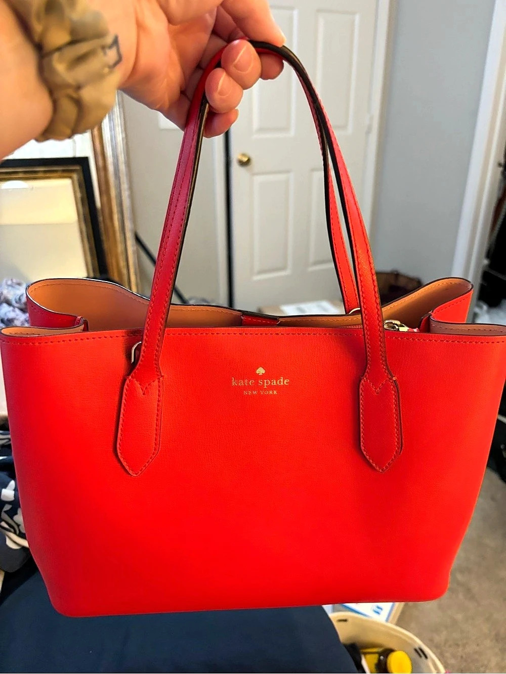 Kate Spade Red Leather-Look Tote Bag